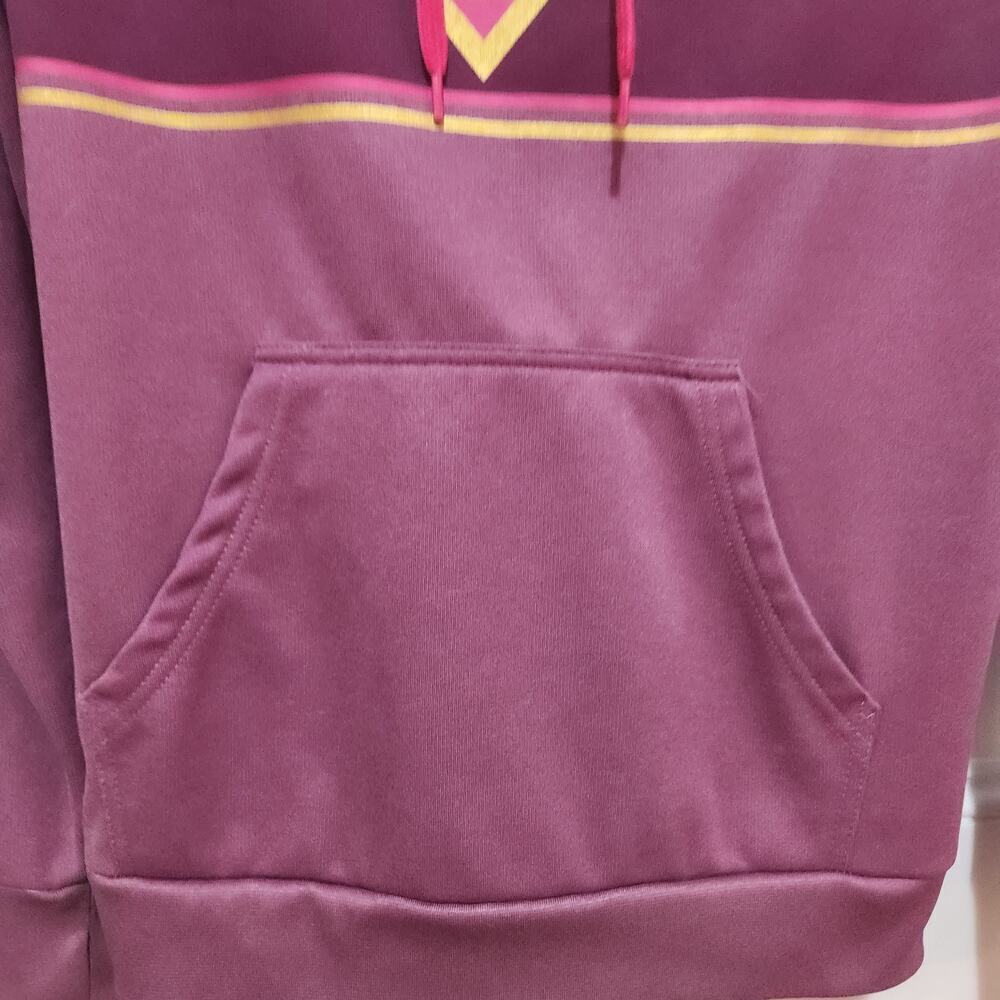 Six Flags Super Girl Hoodie Pink Six Flags Spell Out Thumb Holes Small Pullover - Picture 8 of 10